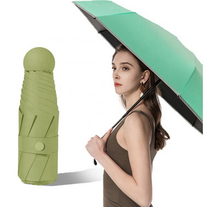 mini Travel sun&rain Umbrella - Lightweight Compact Parasol Umbrellas with 95% UV Protection for Men Women Multiple Colors