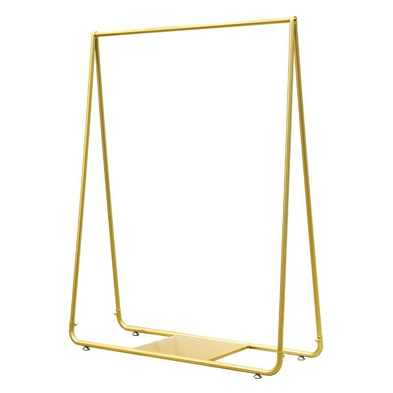 Gold light luxury shelf hanger live clothing rack floor-to-ceiling clothes rack clothing store display rack