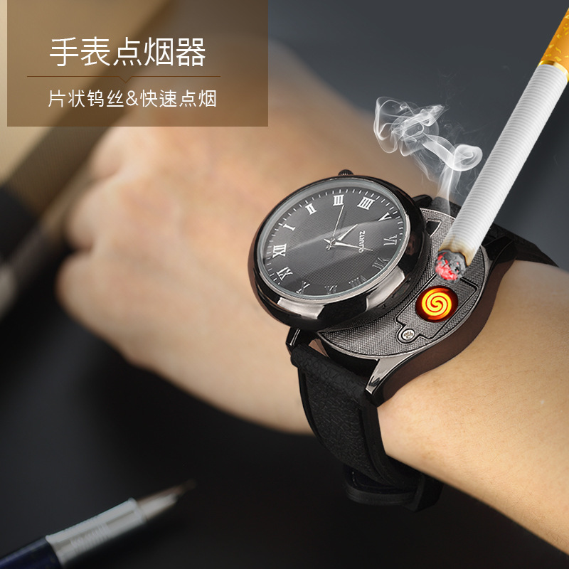 Multifunctional lighter electronic cigarette lighter men's watch