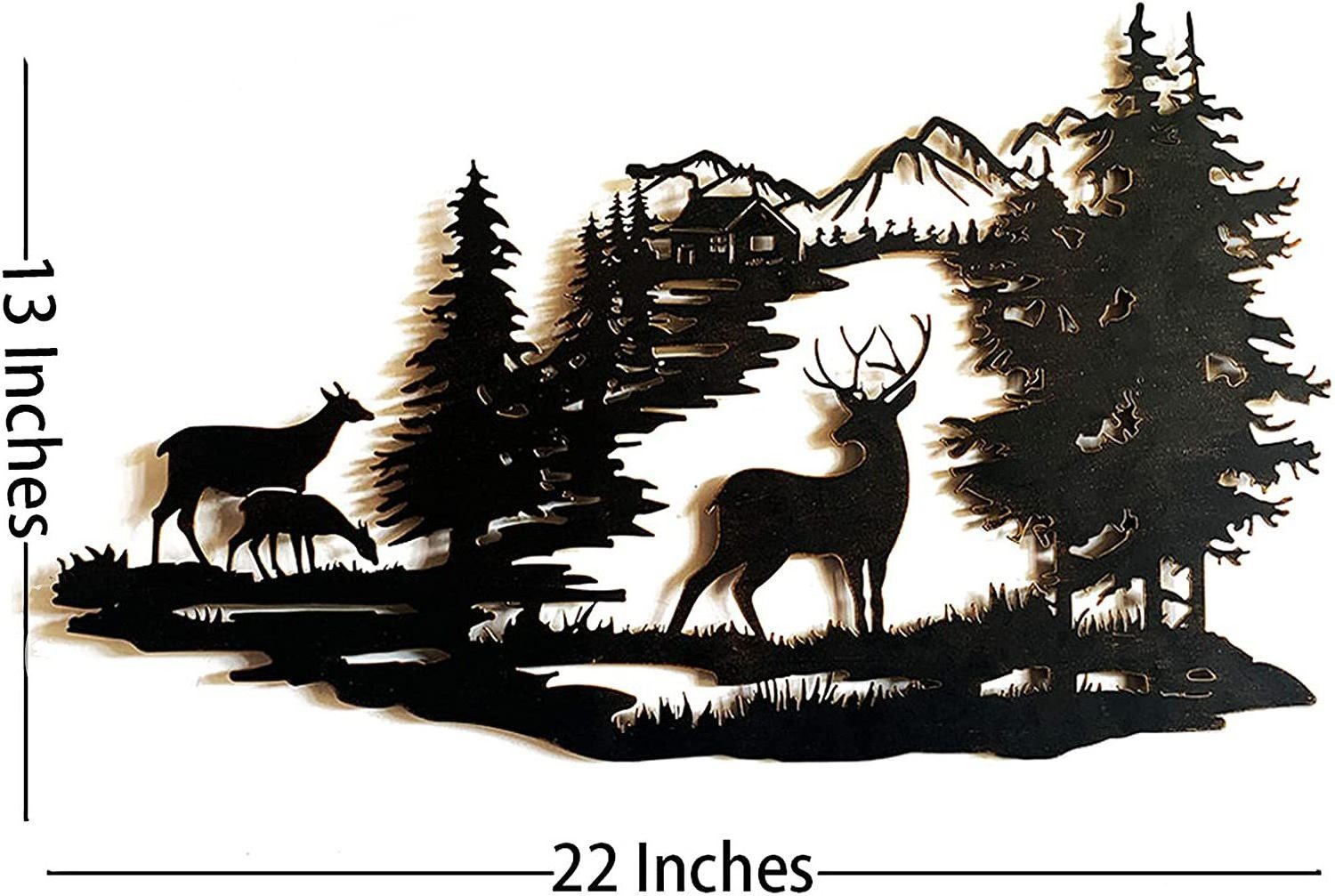 Art interior wall art forest deer home decor