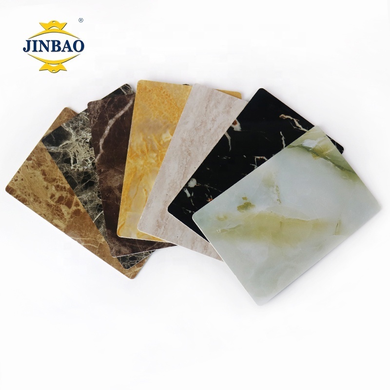 JINBAO wholesale 1220*2440*3mm UV Faux Marble Solid Board Wooden Plastic Faux Marble Sheet Pvc Material pvc Marble Sheet