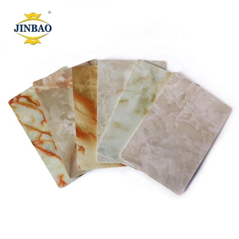 JINBAO wholesale 1220*2440*3mm UV Faux Marble Solid Board Wooden Plastic Faux Marble Sheet Pvc Material pvc Marble Sheet