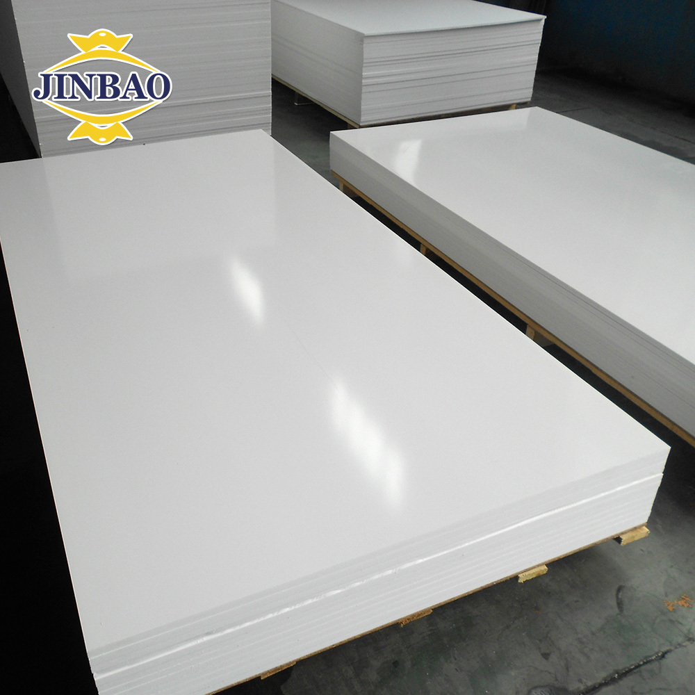 JINBAO 8mm 10mm 12mm 15mm 4x8 Feet pvc foam 18mm board rigid pvc sheet Double sided white pvc foam board