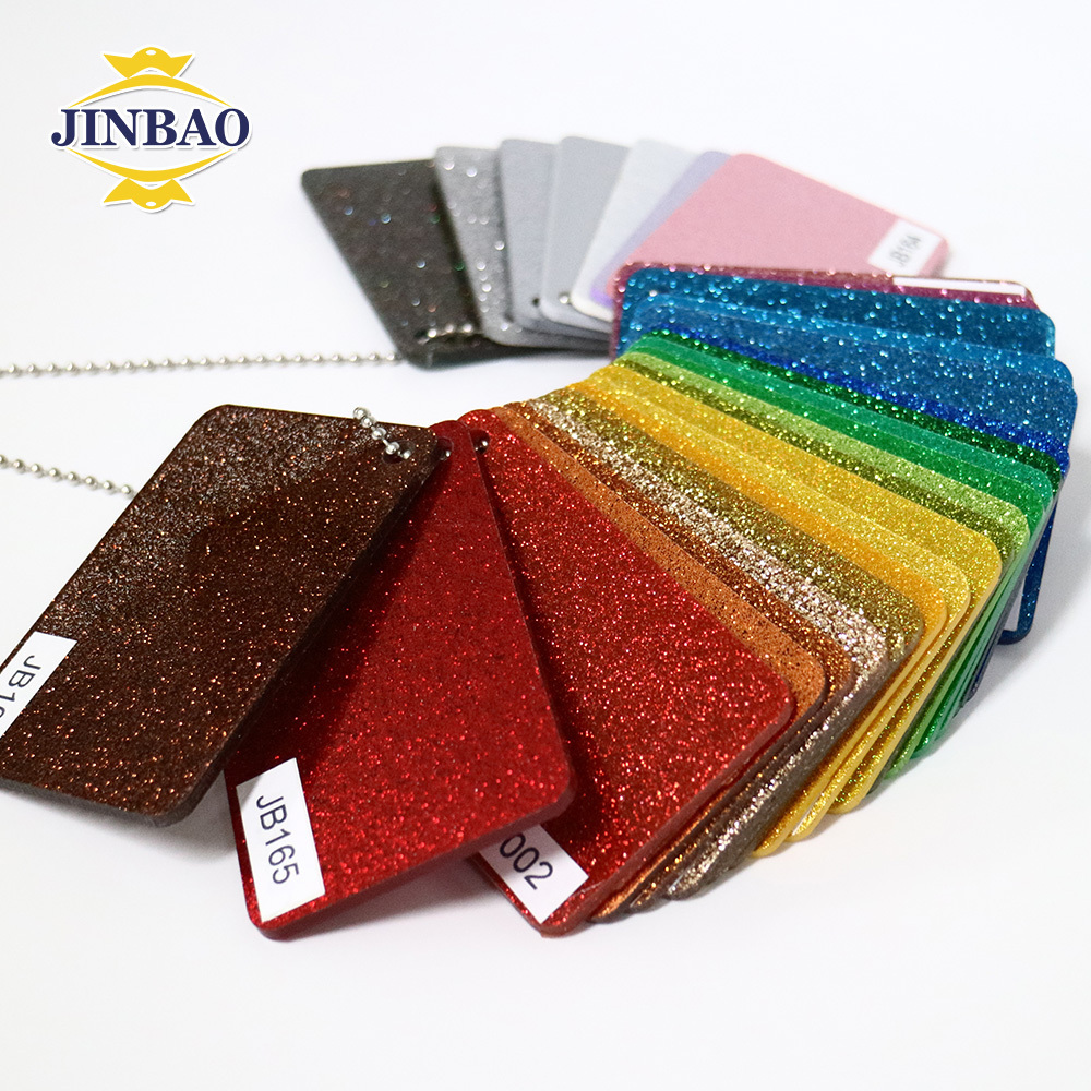 JINBAO 1250*2450mm Glitter Decorative PMMA Sheet 2mm 2.5mm Acrylic Marble pattern Sheet price