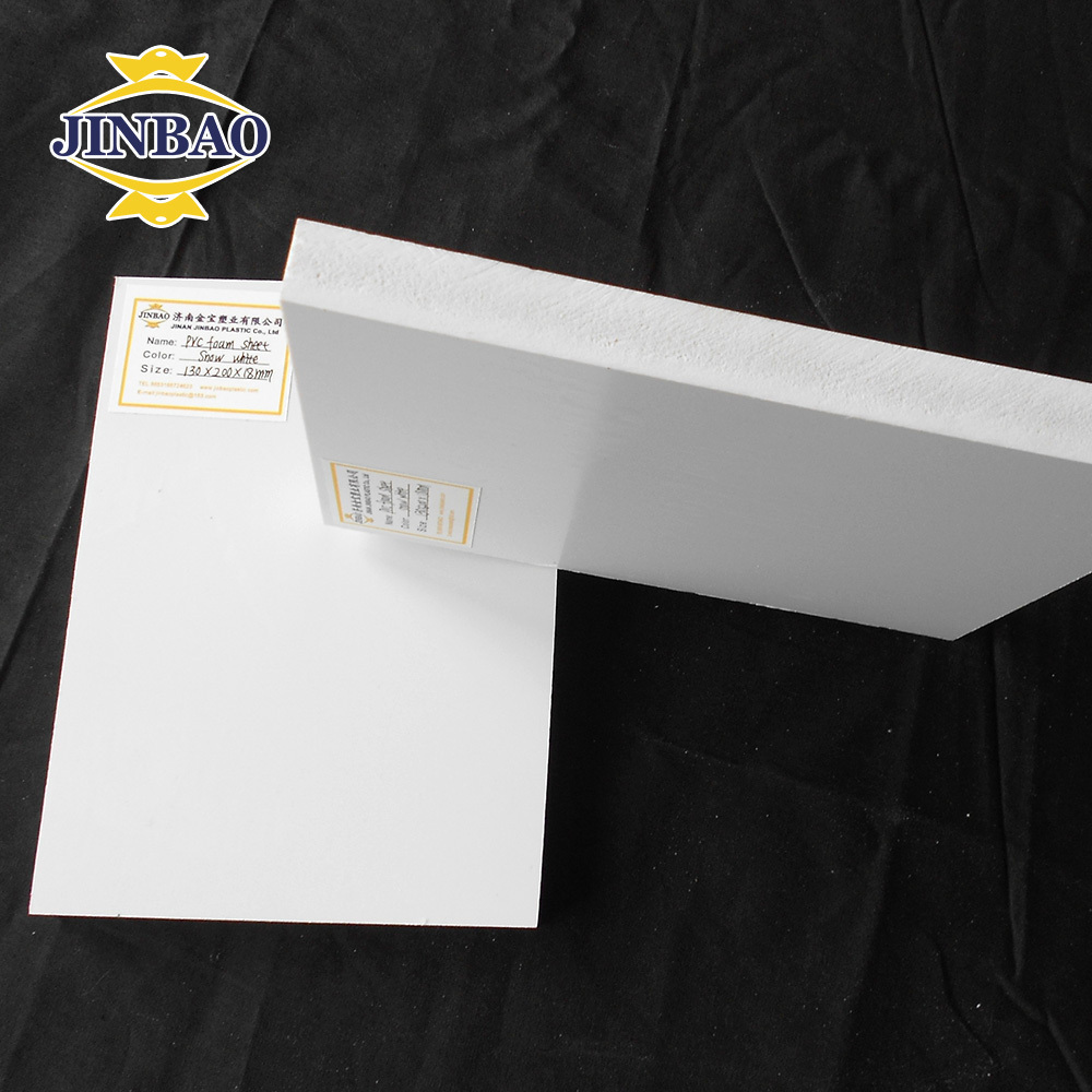 JINBAO white black colored pvc compress foam board 2050*3050mm wpc board pvc foam in shandong