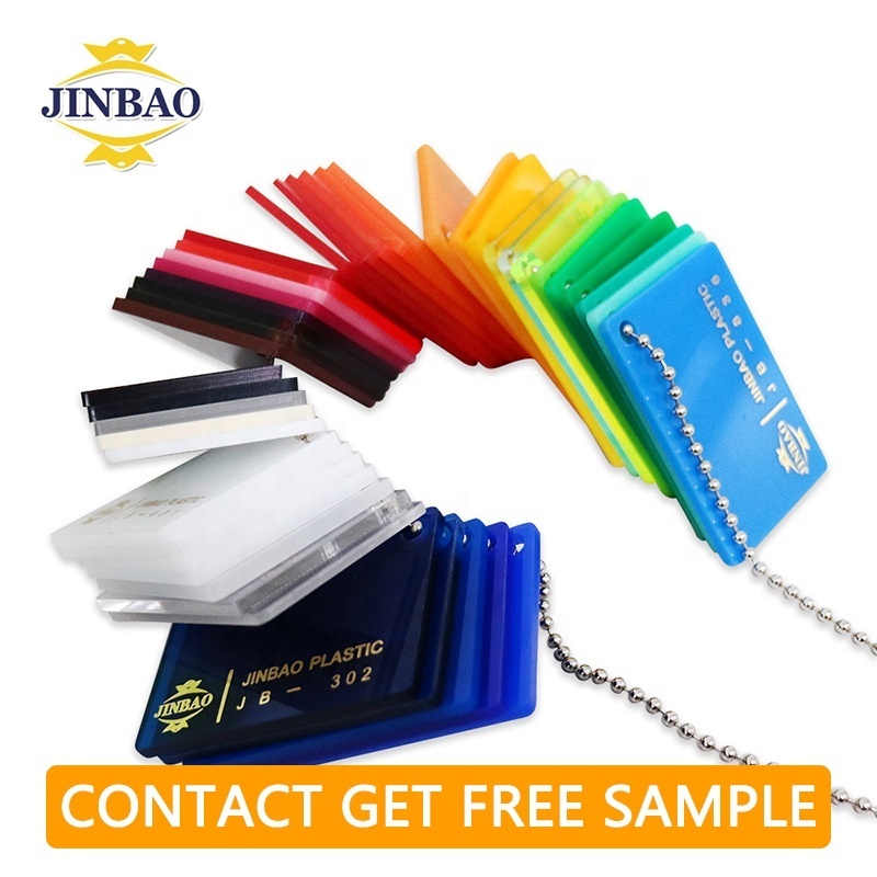 JINBAO factory hot sale 2mm 3mm 5mm 6mm colored clear cast tinted acrylic sheet board for laser cutting acrylic plastic