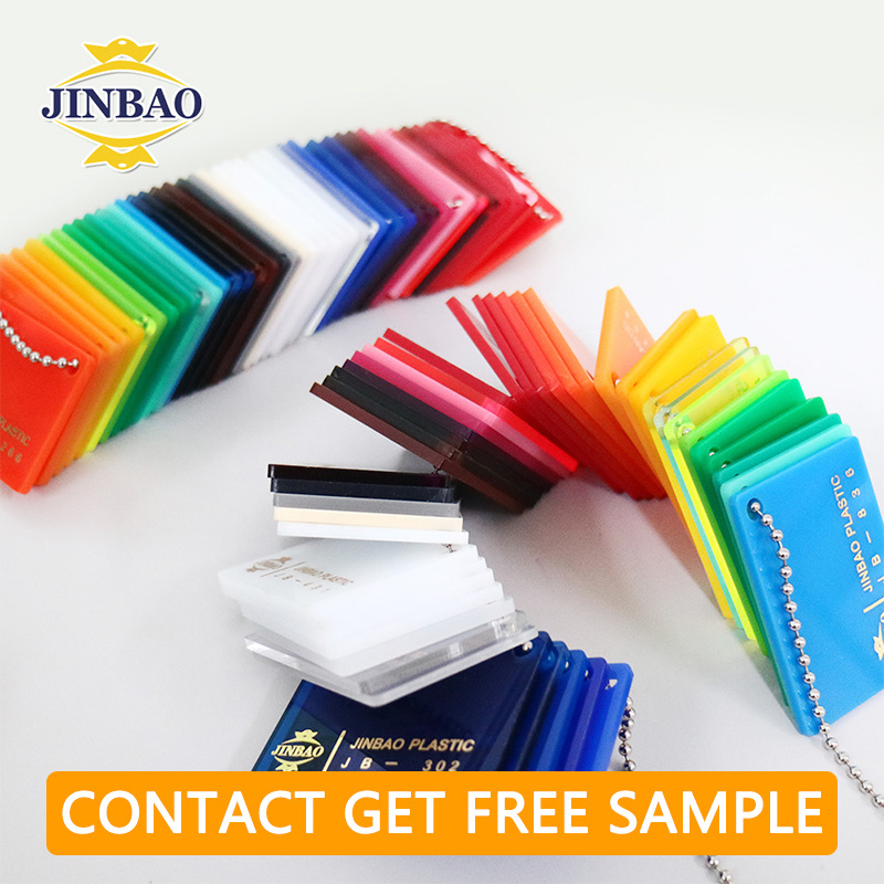 JINBAO ribbed solid surface frosted manufacturing rainbow colors thick white cast acrylic sheet