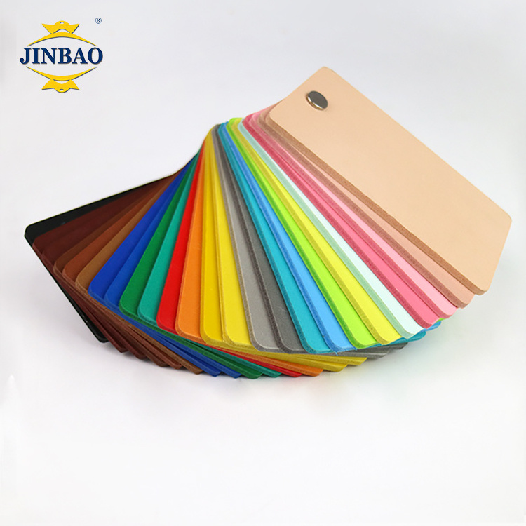 JINBAO 122*244 glossy high density white 4x8 18 15mm  rigid co-extruded wpc form celuka foamed pvc plastic sheets pvc foam board