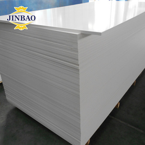 JINBAO 122*244 glossy high density white 4x8 18 15mm  rigid co-extruded wpc form celuka foamed pvc plastic sheets pvc foam board