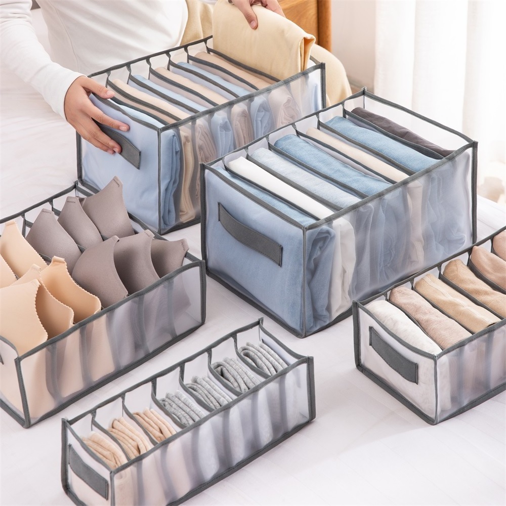 Factory Custom Clothes Organiser Drawer Jeans Foldable Clothing Storage Box For Home Storage