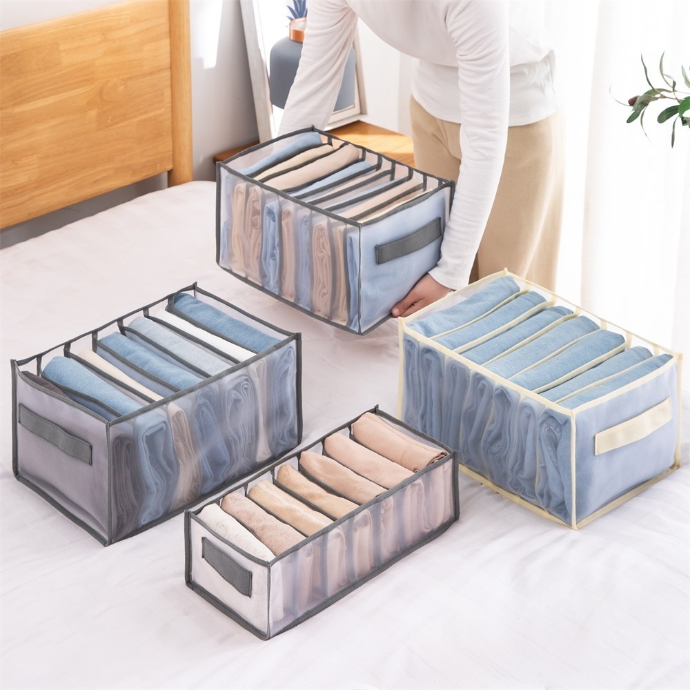 Factory Custom Clothes Organiser Drawer Jeans Foldable Clothing Storage Box For Home Storage