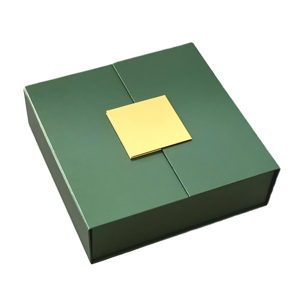 Luxury Gift Boxes Green Double Door Box Factory Wholesale with Magnetic Lids