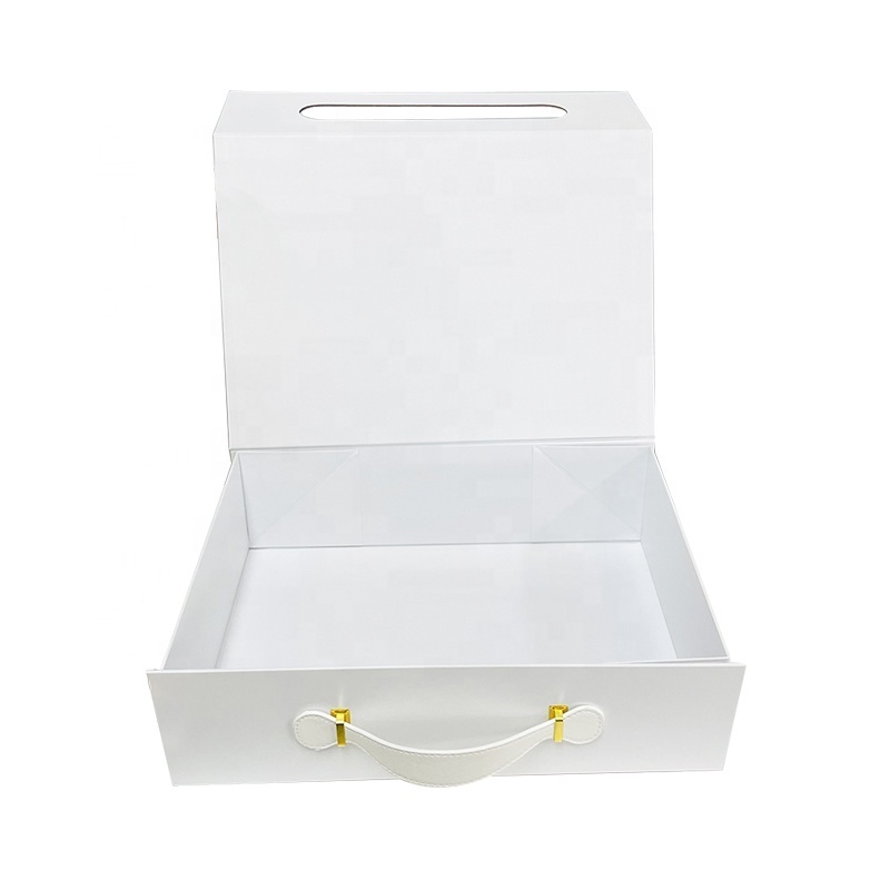 Custom luxury white yellow magnet Cosmetic clothing paper packaging box foldable Cardboard magnetic closure gift boxes with logo