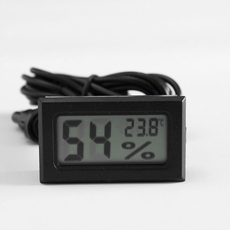 Mini Hygrometer Thermometer Meter with Probe, Digital LCD Monitor with Fahrenheit for Reptile Incubator Brooders