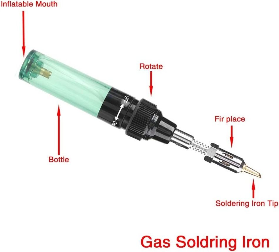 Cordless Butane Soldering Iron Gas Soldering Iron Mini Butane Torch Pen Gas Blow Torch Soldering Iron Gun Welding Pen Tool