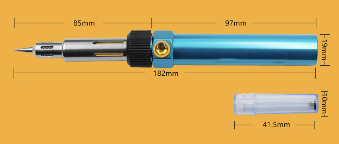 Cordless Gas Electric Soldering Iron Gun Portable Blow Torch 7ml Butane Pen 70W-100W Adjustable Flame Solder Welding Repair Tool