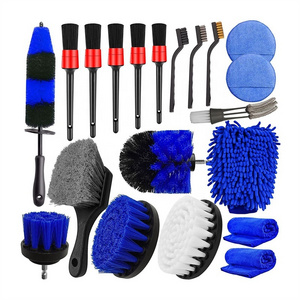 Hot Sale Car Seat Brush Cleaner Set 20 Pack Car Cleaning Brush Kit For Motorcycle