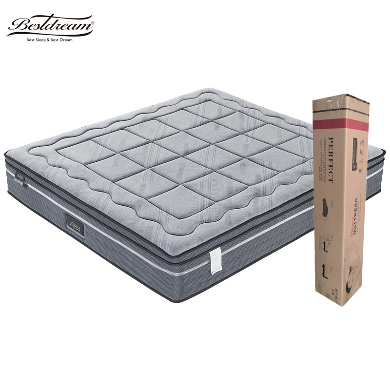 Besdream Vacuum Mattress in Box, Pocket Coil Mattress colchon with Innerspring Mattress