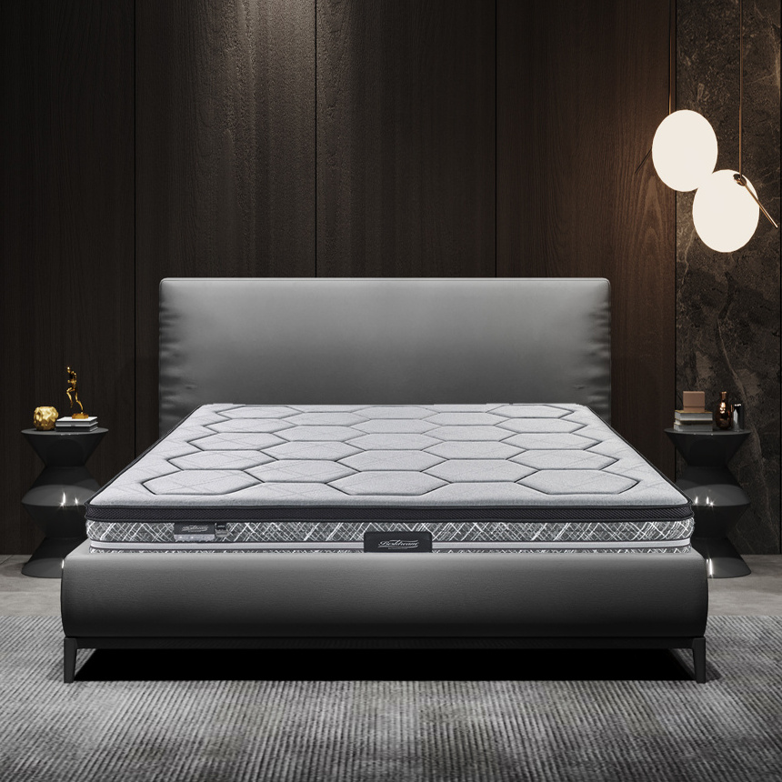 7 Zone Matratze Matelas Sleeping Well Pocket Spring Gel Memory Foam In Box Queen King Size Mattress All-black gold mattress