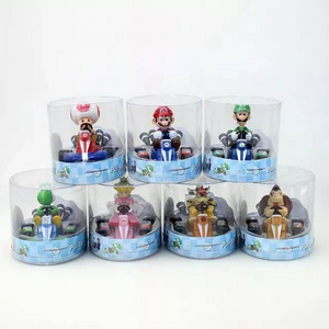 Hottest mario bro car action figure Luigi mario pull back racers action figure box package