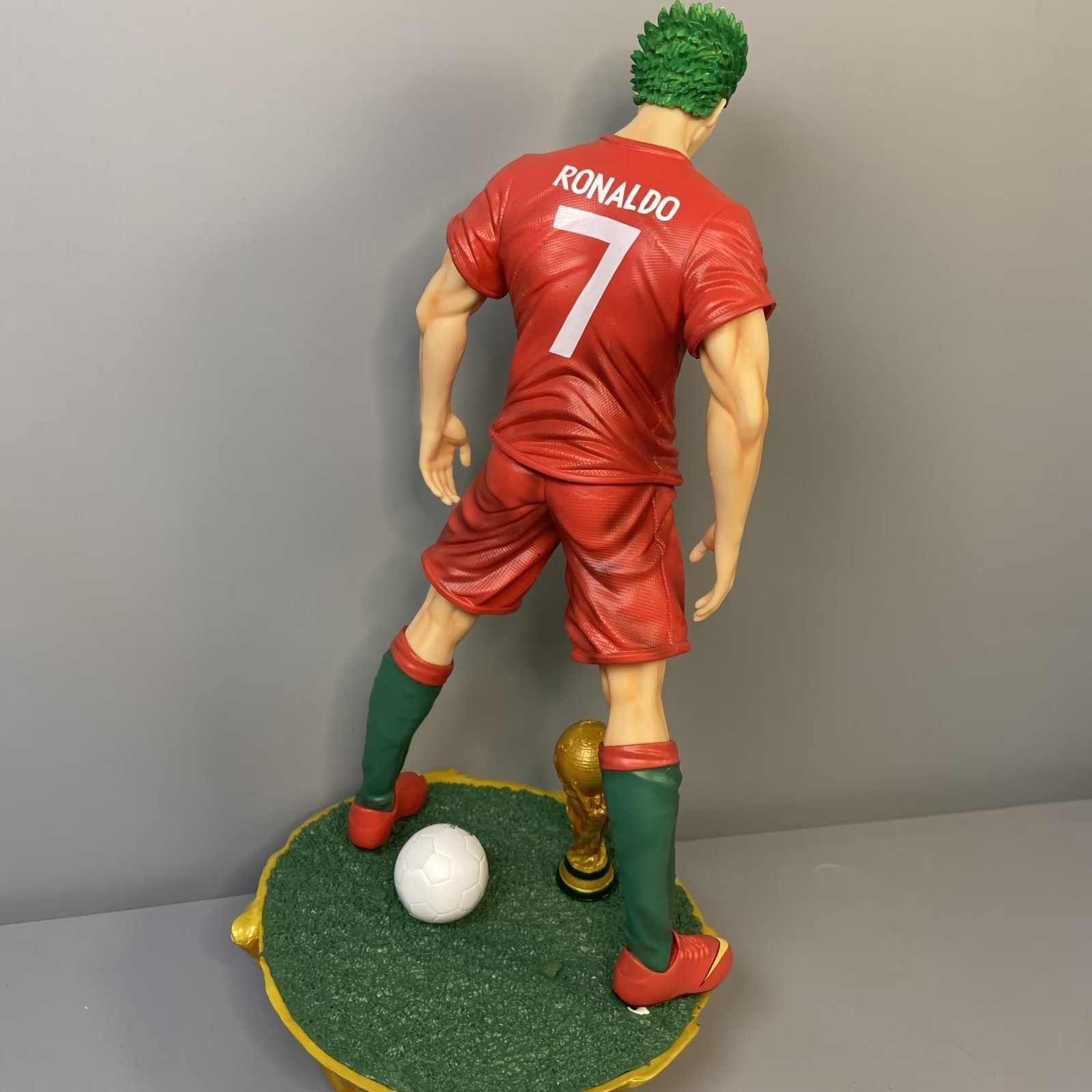 35Cm Good Quality One Pieces FootBall Cosplay Luffy Messi Anime Cartoon Model Toy Anime PVC Figure