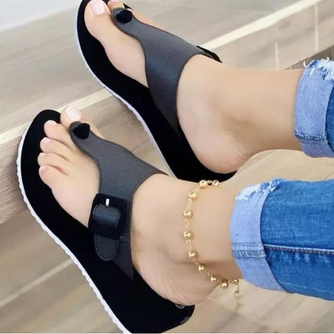 New Women Wedges Sandals Summer Casual Muffin Slip on Platform Flip Flops Ladies Sandals Party Peep Toe Sandals Sandalias Mujer