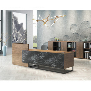 Modern Used Design Cheap Beauty Salon Reception Desks Wooden P-26