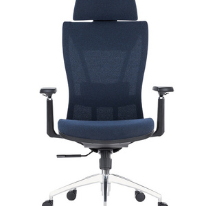 Foshan JINBEIXUAN Modern Navy Blue High Back Mesh Chair Swivel Office Chair for Supply