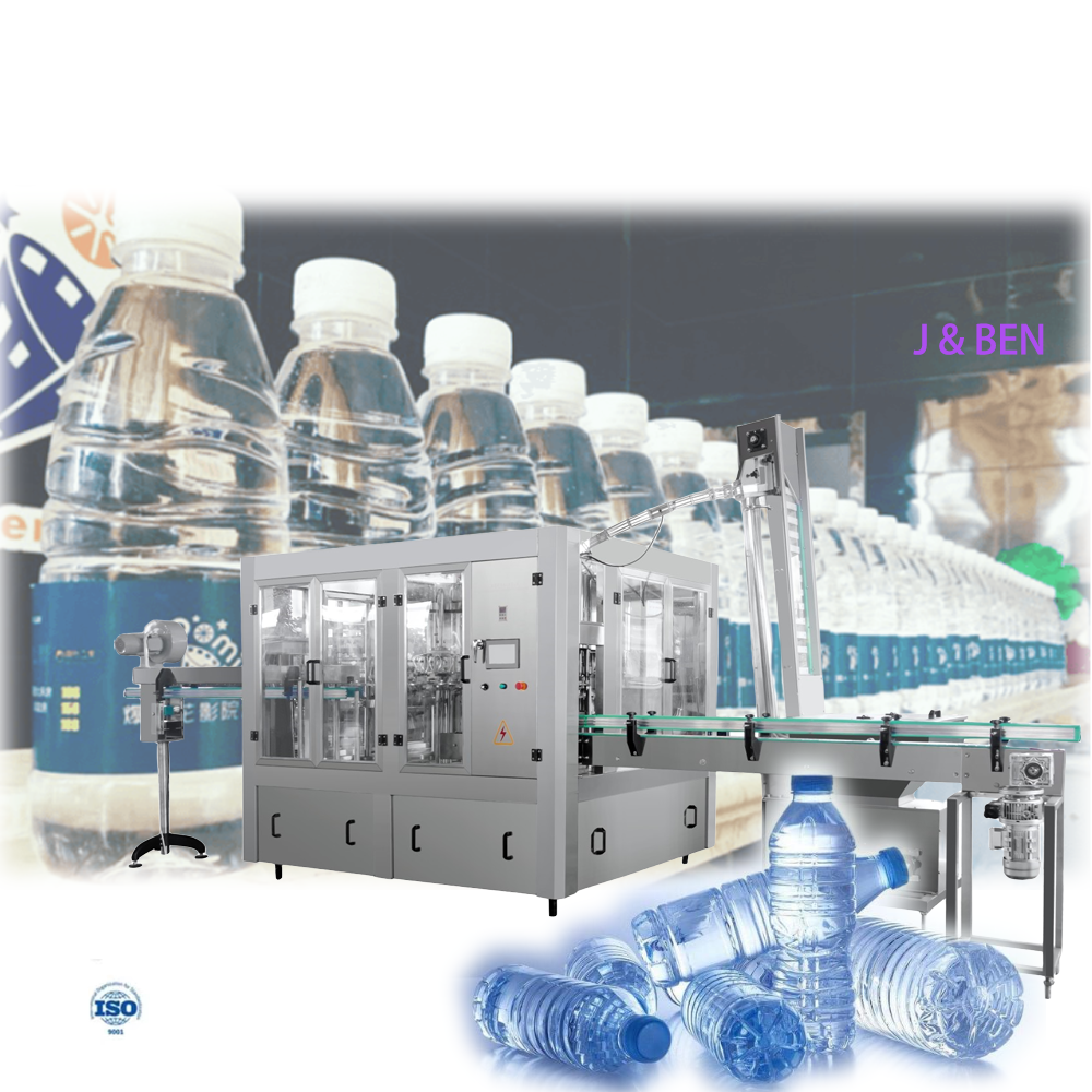 J&Ben price glass/plactic water making and filling and water bottling machine