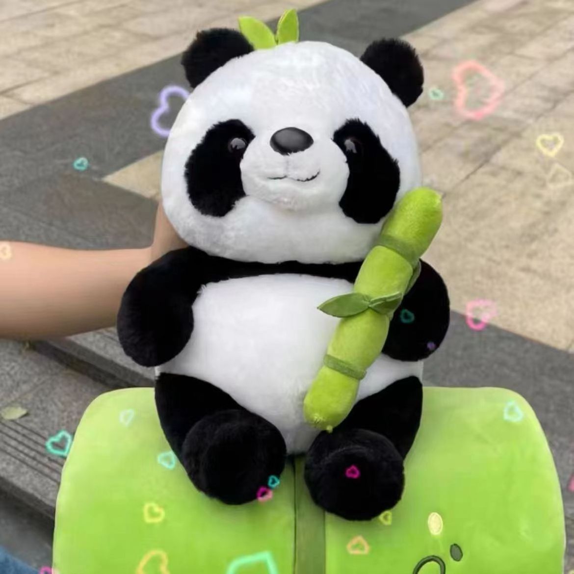 2023 Panda Plush Toy 25cm 40cm 50cm Bamboo panda cute panda gift for children's holidays Toy animal