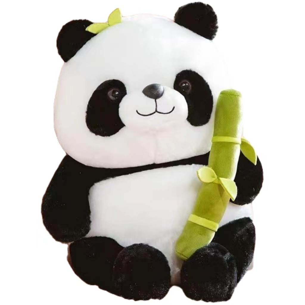 2023 Panda Plush Toy 25cm 40cm 50cm Bamboo panda cute panda gift for children's holidays Toy animal