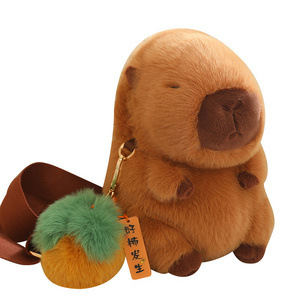 Hot selling Capybara backpack Capibara doll cute ugly plush toy animals wholesale children kids birthday gifts