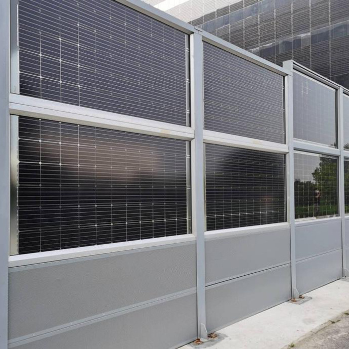 Highway renewable energy photovoltaic noise barriers sound barriers fence