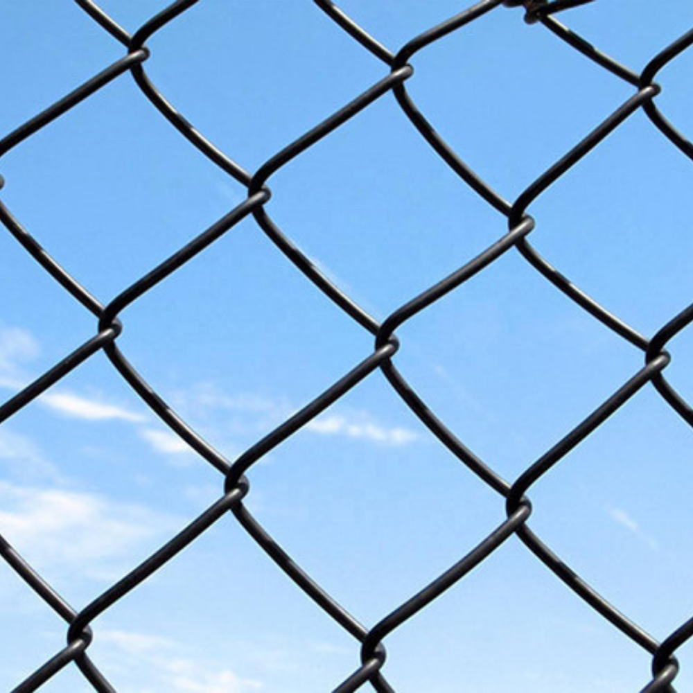 wrought iron cheap price 5 foot black vinyl coated diamond mesh wire fencing used chain link fence for sale