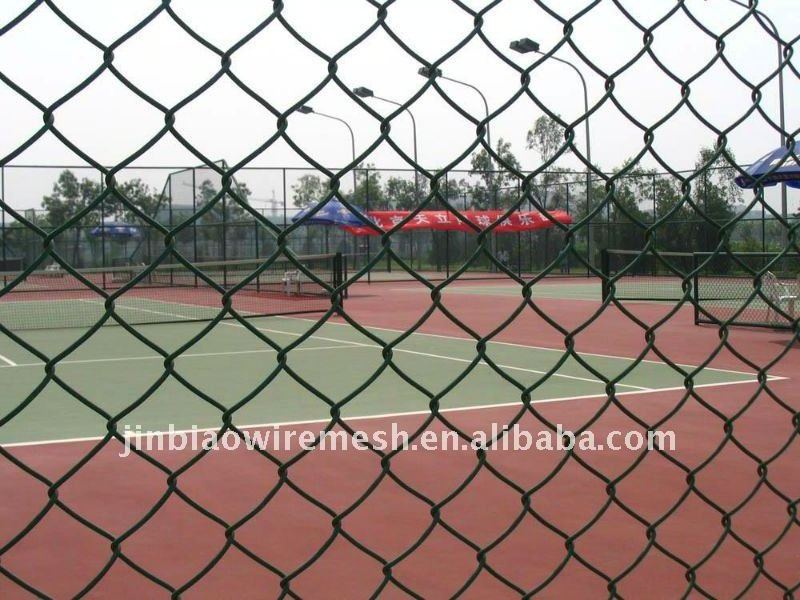 high quality pvc coated factory sale high quality galvanized diamond football fence used factory sale chain link fence