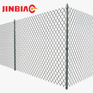 high quality pvc coated factory sale high quality galvanized diamond football fence used factory sale chain link fence