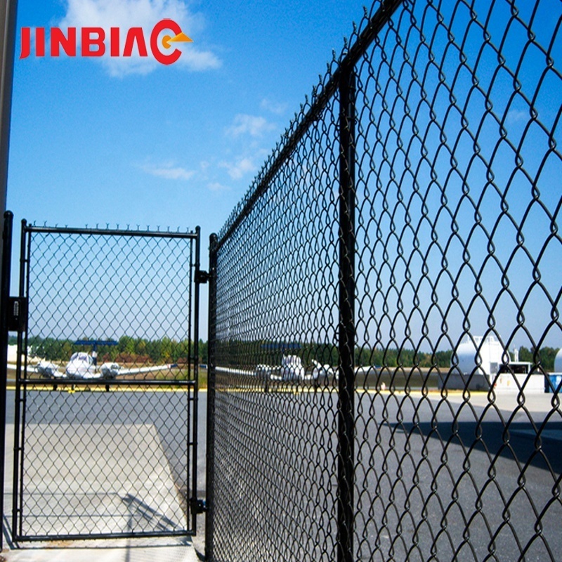 high quality pvc coated factory sale high quality galvanized diamond football fence used factory sale chain link fence