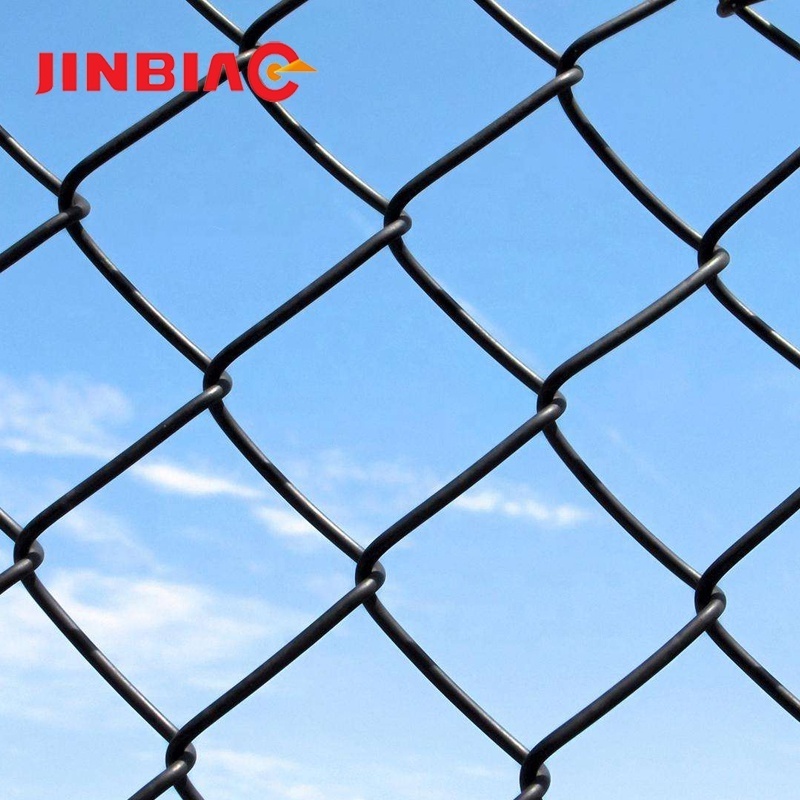 Hot Dipped Galvanized Wire Black Vinyl Coated Diamond Mesh 5 Foot Chain Link Fence For Sports Court