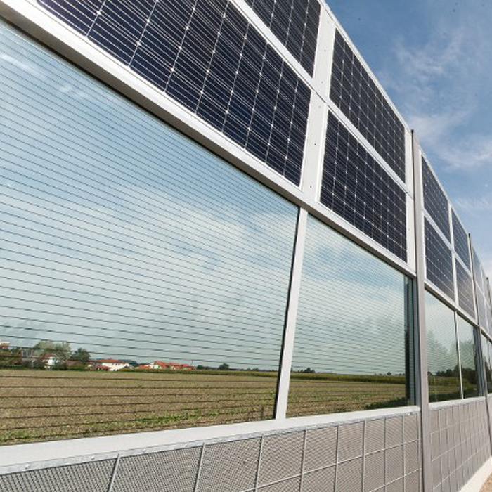 Highway renewable energy photovoltaic noise barriers sound barriers fence