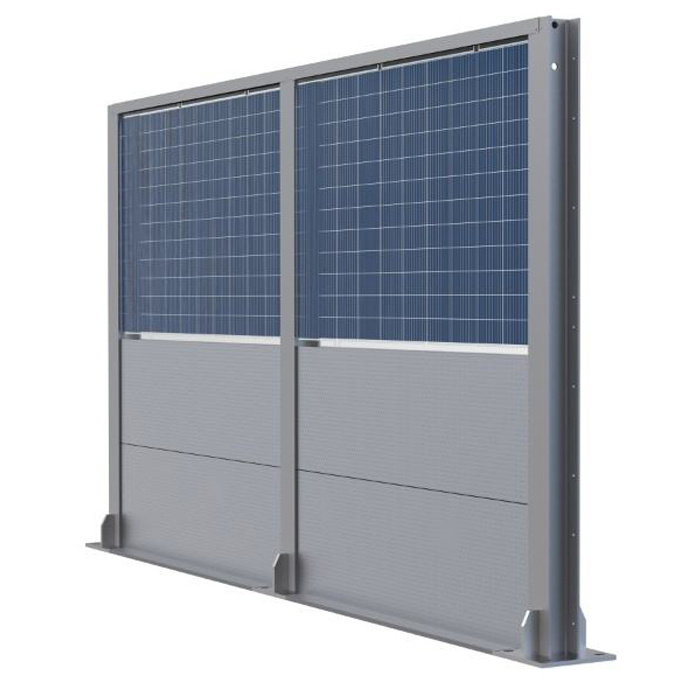 Highway renewable energy photovoltaic noise barriers sound barriers fence