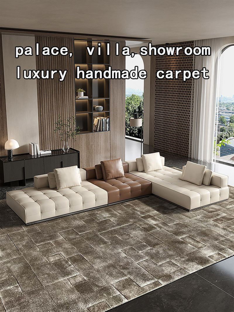 Custom Handmade Carpet Wool Bamboo Silk Luxury Living Room Rug Hotel Room Carpet Large Size Broadloom