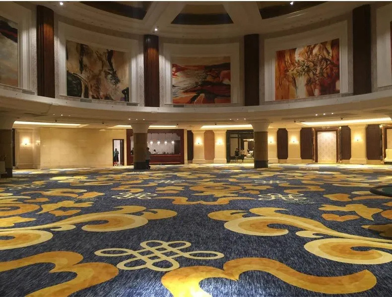 Custom Wool Nylon Axminster 5 star Hotel Carpet Wall to Wall for Hotel Banquet Hallway Corridor Hospitality Carpet