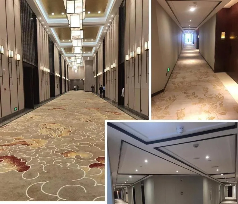 Custom Wool Nylon Axminster 5 star Hotel Carpet Wall to Wall for Hotel Banquet Hallway Corridor Hospitality Carpet