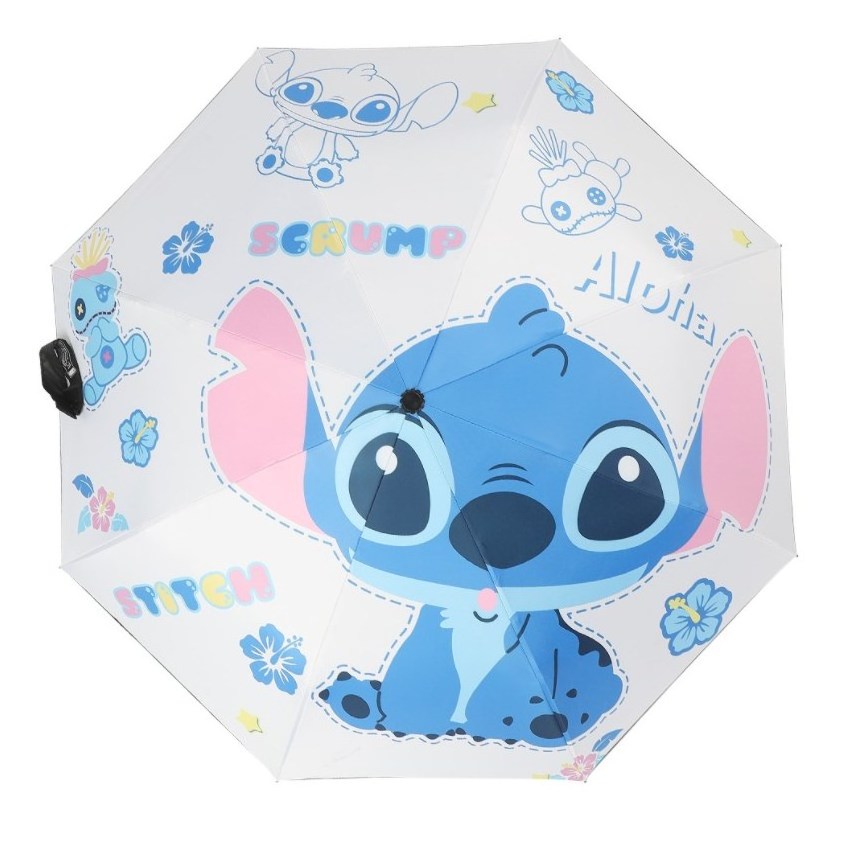 Automatic stitch blue umbrella for kids folding rain and sun dual-use small umbrella for kids