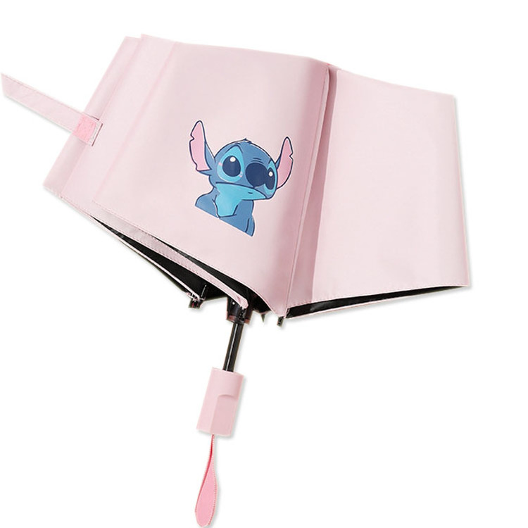 Umbrella kids Stitch cartoon sun umbrella folding anti-ultraviolet rainy and sunny dual-use rain umbrella