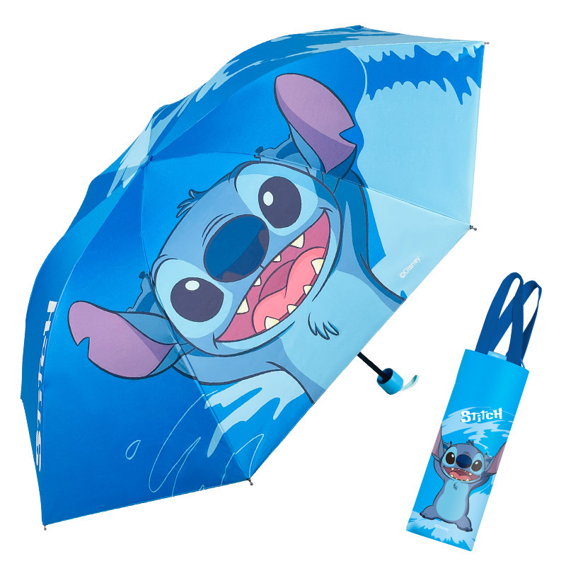 Stitch Umbrella Female Rain and Sun umbrella UV protection portable manual kids fold umbrellas