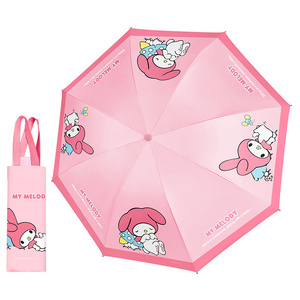 Melodyy cute girls cartoon umbrella pink cheap rain folding umbrellas