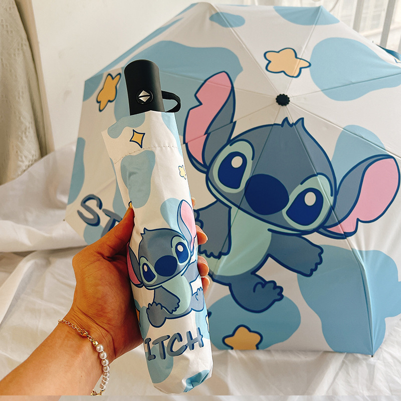 Stitch Cartoon kids Sun umbrella protection UV folding umbrella design