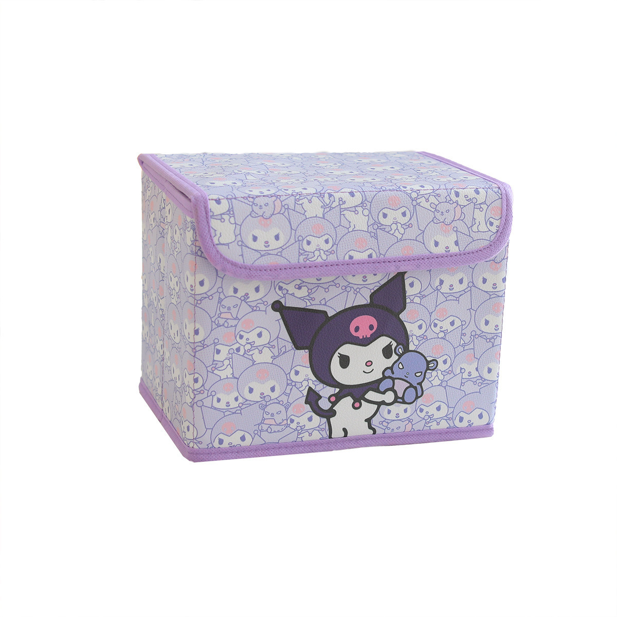 Hello KT Cartoon PU desktop sundry small storage box Dresser folding storage box