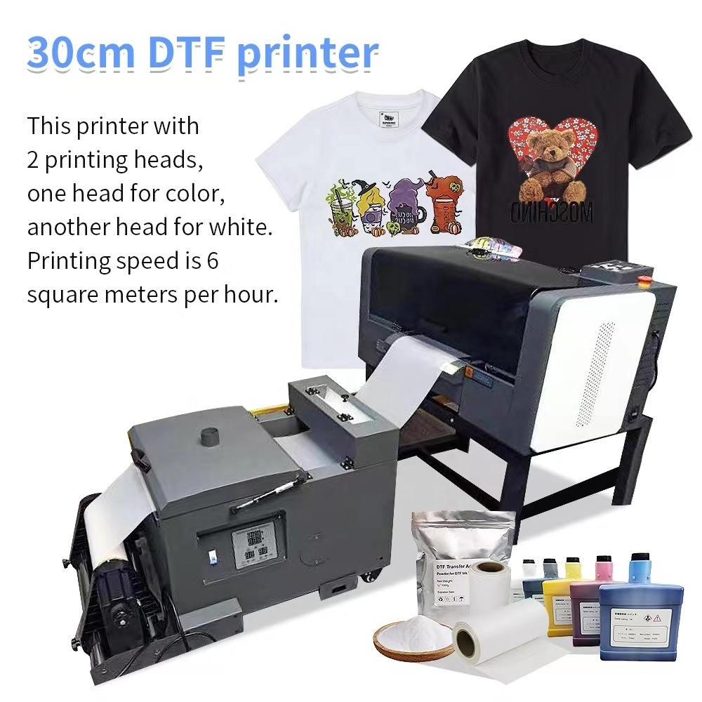 Zhucai New 30cm DTF Printer Pro Direct to Film Printer PET DTF Printer Cloth Printing Machine